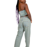 FAE Dirty Bleach High Waist Leg Jeans