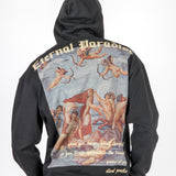 Oversized Black "Eternal Paradise" Back Print Hoodie