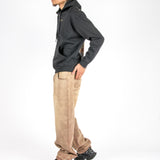 Sand Wash Brown Contrast Stitch Barrel Varsity Jeans