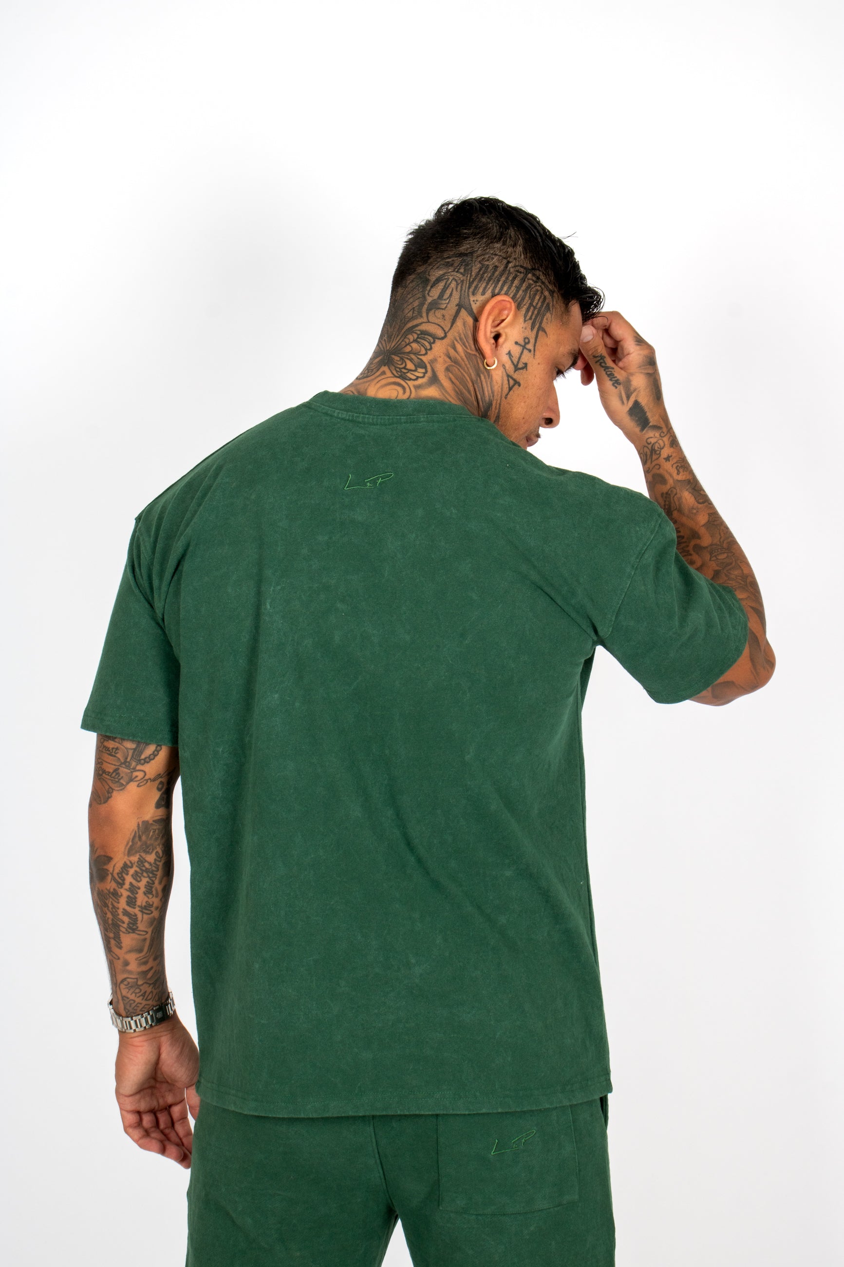 Acid Forest Green Recycled Relaxed Essential T