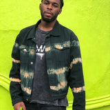 Black & Orange Tie Dye Denim Jacket