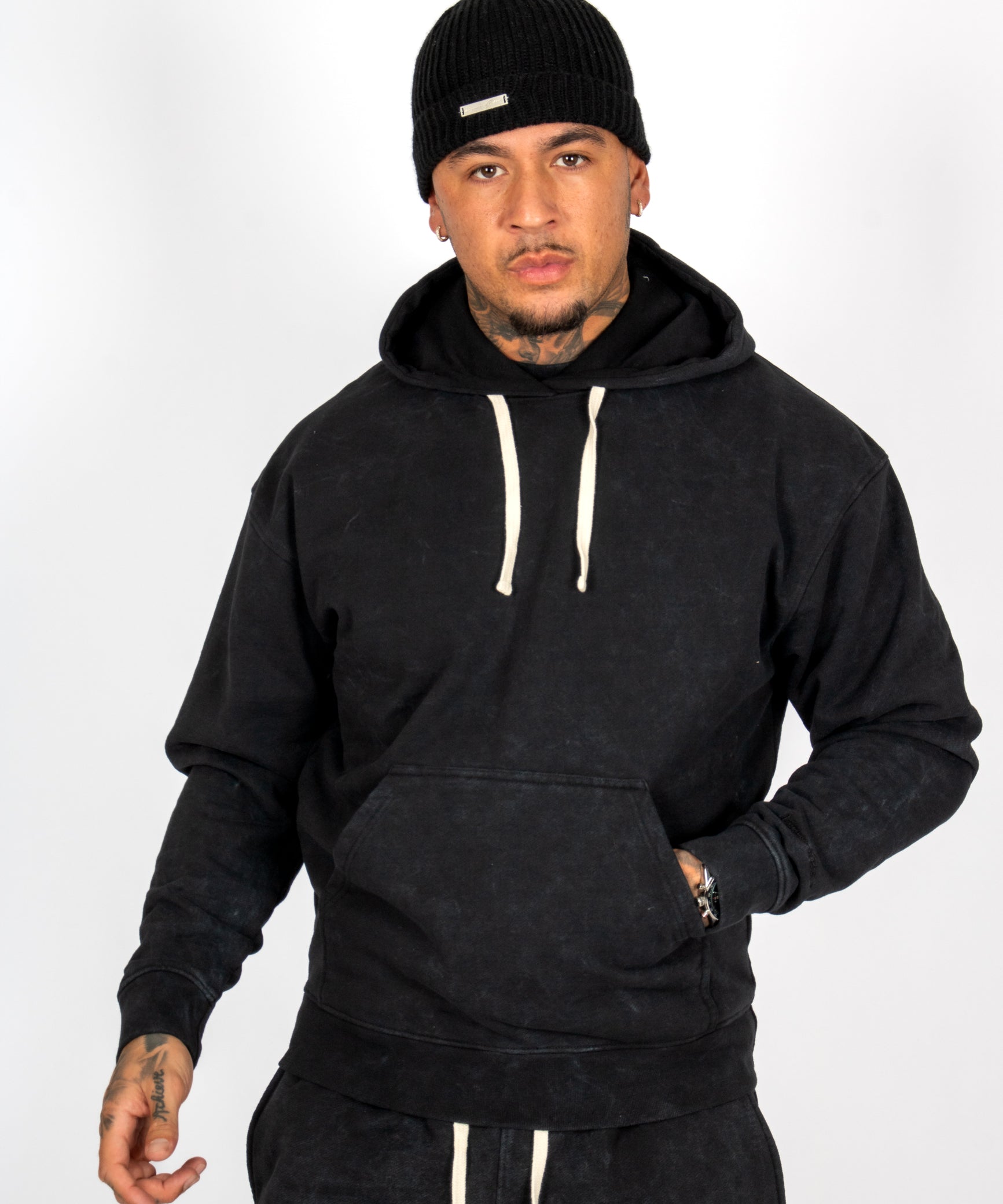 Acid Black Recycled Essential Hoodie