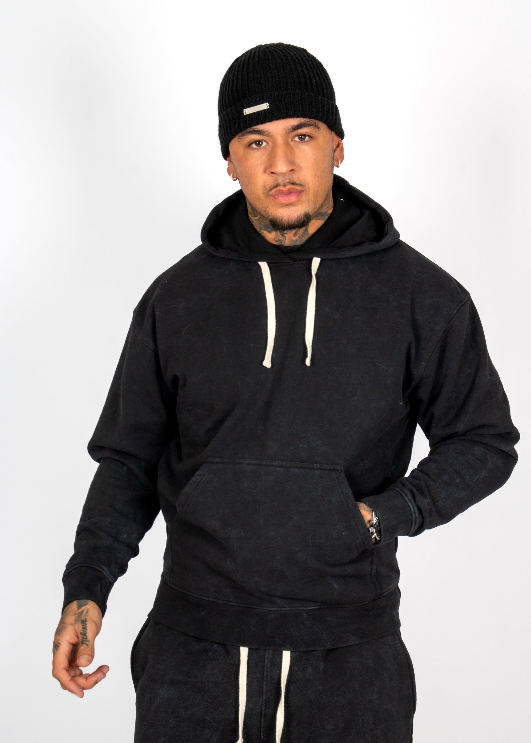 Acid Black Recycled Essential Hoodie