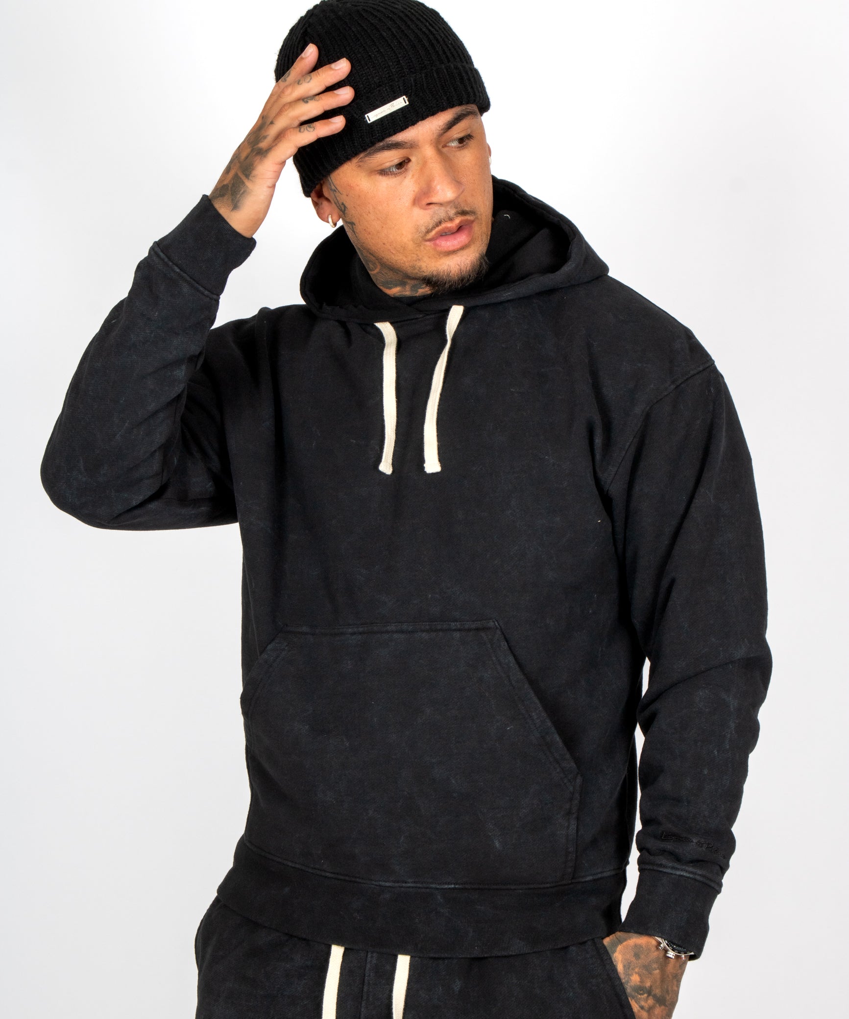 Acid Black Recycled Essential Hoodie