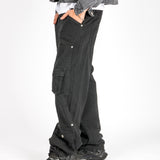 Black Clasp Detail Cargo
