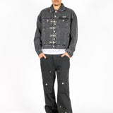 Black Clasp Detail Cargo