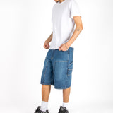 Mid Blue Relaxed Carpenter Jorts