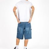 Mid Blue Relaxed Carpenter Jorts