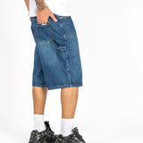 Mid Blue Relaxed Carpenter Jorts