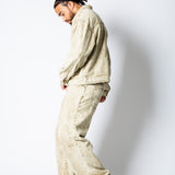 ONYX - Relaxed Baggy Acid Wash Beige Jeans