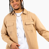 Tan Relaxed Utility Shirt
