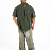 Khaki Panelled Detail Denim Shirt