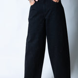 LNP straight leg mid rise embellished jean in black