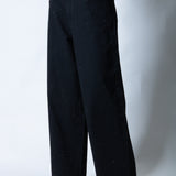 LNP straight leg mid rise embellished jean in black