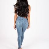 Vintage Wash Distressed Button Up Skinny's