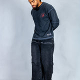 Baggy Embellished Jeans In Black