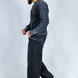 Baggy Embellished Jeans In Black