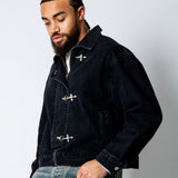 HARRINGTON - Buckle Detail Jacket in Black