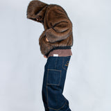 Baggy Spliced Side Pocket Jeans In Indigo