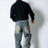 HARRINGTON - Buckle Detail Jacket in Black