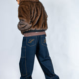 Maverick Brown Fur Hooded Jacket