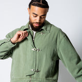 HARRINGTON - Buckle Detail Jacket in Khaki