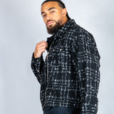 LNP black boxy zip through shirt