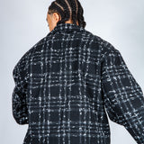 LNP black boxy zip through shirt