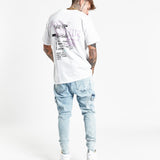Graffiti Printed Back Relaxed T-shirt