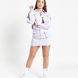 Candy Denim Mini Skirt In Soft Lilac