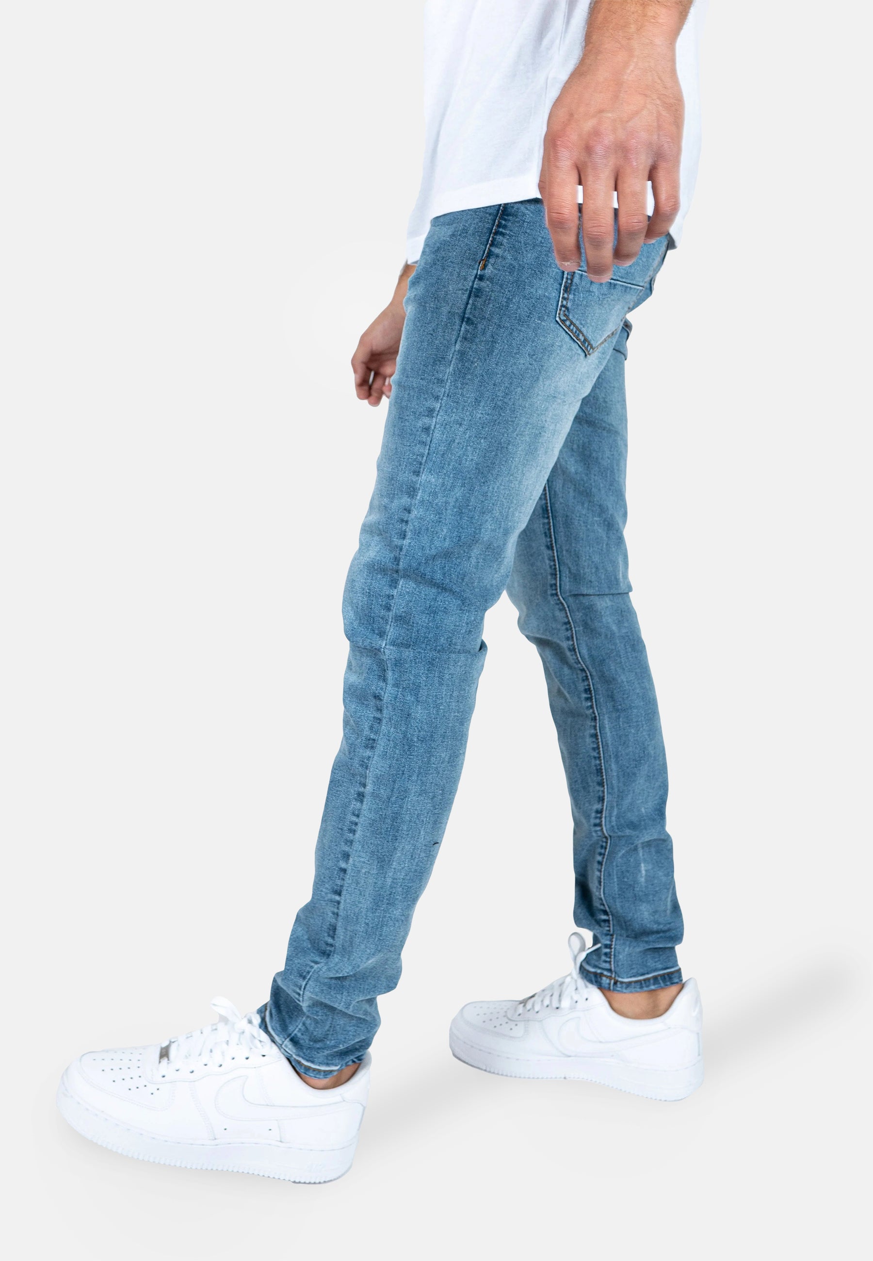 Logan Clean Skinny Jeans in Vintage Wash Denim
