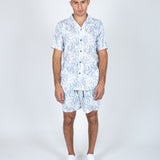 Future Faces Print Revere Collar Shirt