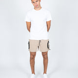 Nylon Desert Shorts With Snake Print Detail