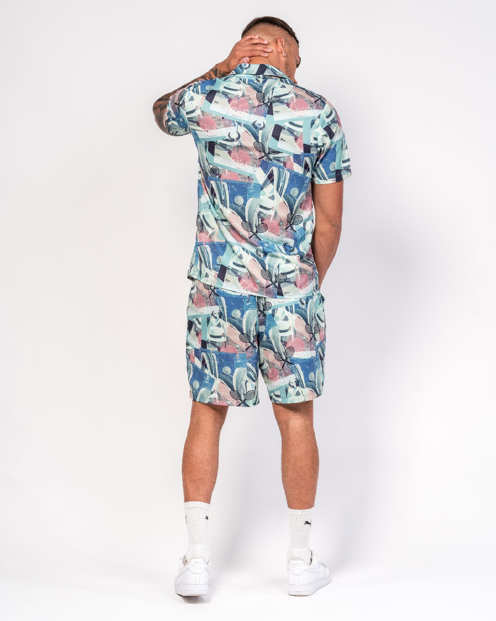 Havanna Club Tennis Print Revere Shirt