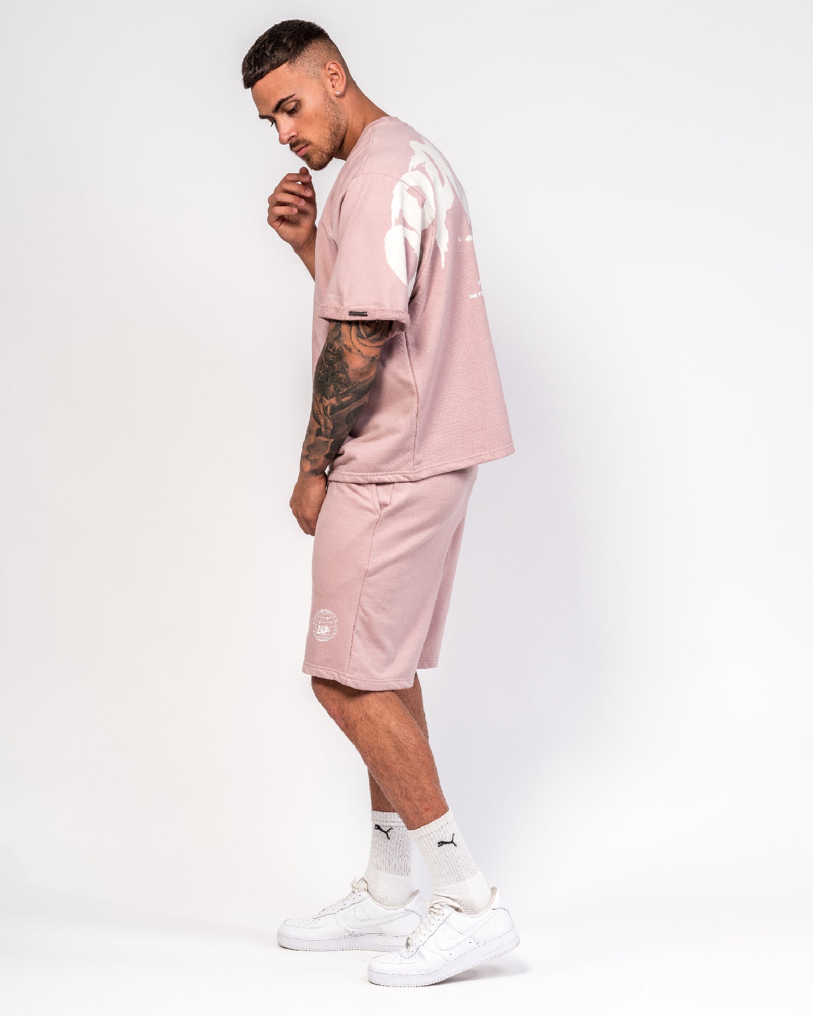 Soft Pink Relaxed Fit Jersey Shorts