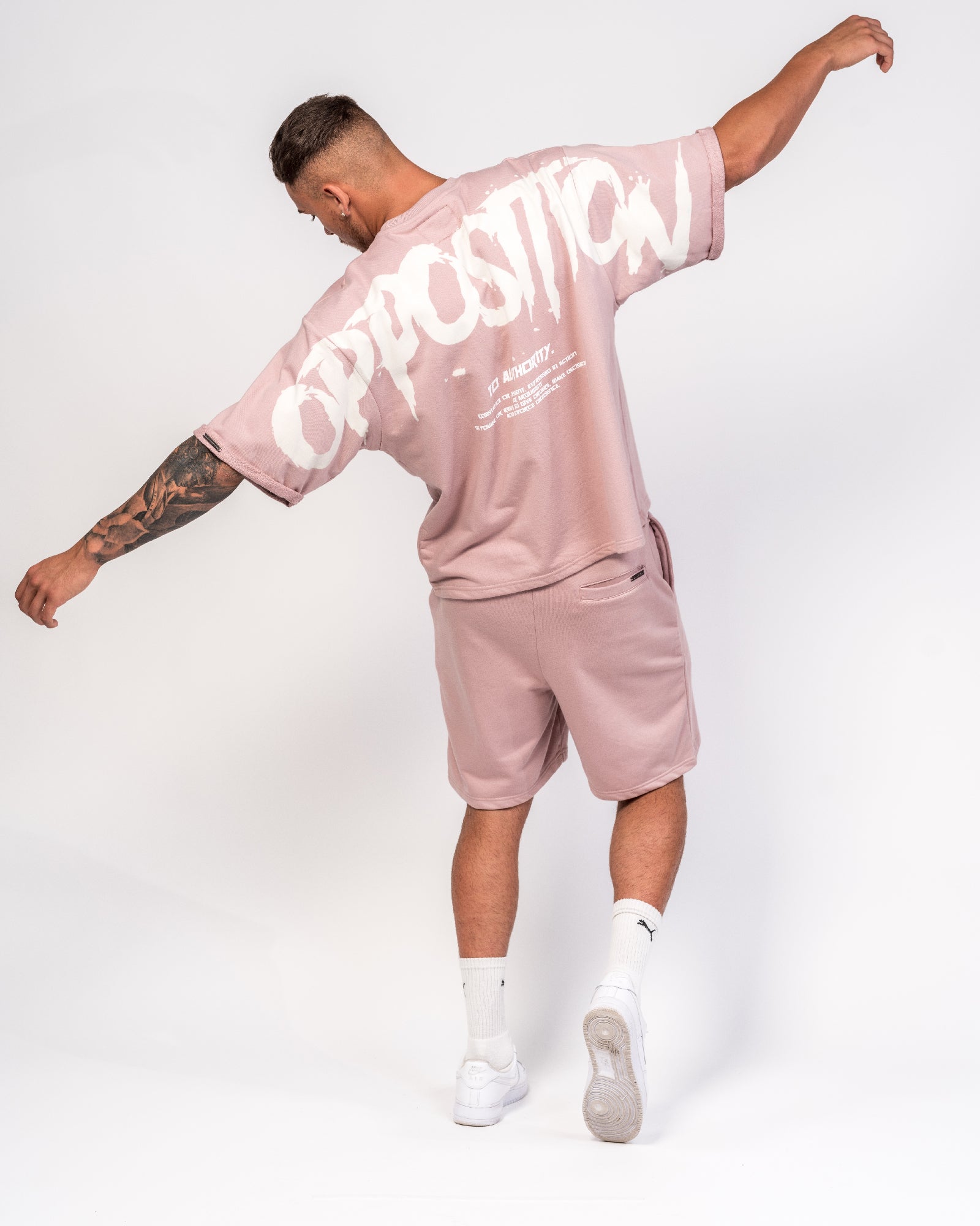 Soft Pink Relaxed Fit Jersey Shorts