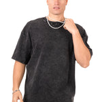 Acid Black Ribbed 'The Blessed 01' Varsity T-Shirt - Liquor n Poker