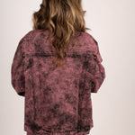 Acid Pink Boyfriend Denim Jacket With Utility Pocket - Liquor n Poker