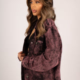 Acid Pink Boyfriend Denim Jacket With Utility Pocket - Liquor n Poker