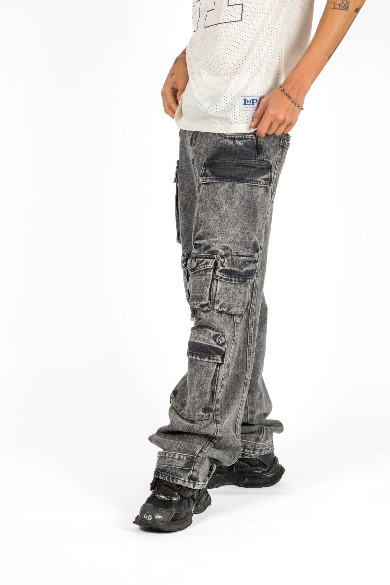 Acid Wash Black Cargo - Liquor n Poker