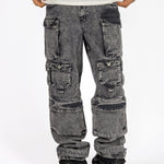 Acid Wash Black Cargo - Liquor n Poker