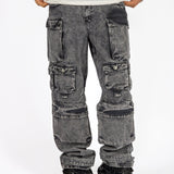 Acid Wash Black Cargo - Liquor n Poker