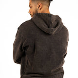 Acid - Wash Pocket Detail Hoodie - Liquor n Poker