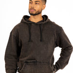 Acid - Wash Pocket Detail Hoodie - Liquor n Poker