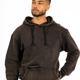 Acid - Wash Pocket Detail Hoodie - Liquor n Poker