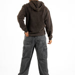 Acid - Wash Pocket Detail Hoodie - Liquor n Poker