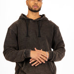 Acid - Wash Pocket Detail Hoodie - Liquor n Poker