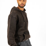 Acid - Wash Pocket Detail Hoodie - Liquor n Poker