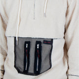 Alaska Borg Hoody With Mesh Pocket In Light Cream - Liquor n Poker