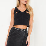 Alaska Denim Bra - Let With Cut Out Detail - Liquor n Poker